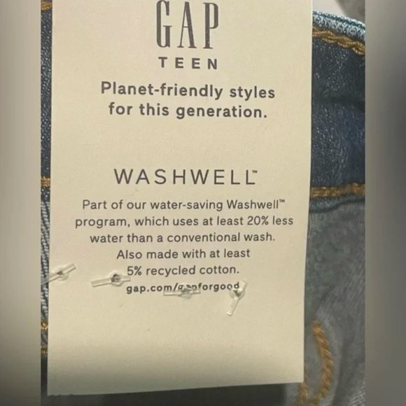 NWT Gap Teen Sky High Distressed Skinny Jeans with Washwell - Picture 7 of 12